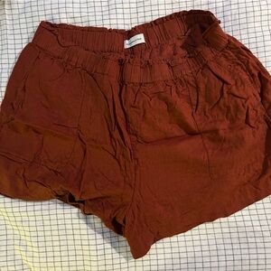 Abercrombie Burnt Orange Linen shorts